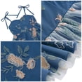 thumbnail image 7 of IBTOM CASTLE Toddler Girls 1950s Vintage Floral Embroidery Swing Dress | Retro Graduation Dress For Birthday Party Wedding Bridesmaid Communion Tulle Dresses, Sweetheart Mesh Grey-blue, 7 of 7