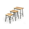 thumbnail image 3 of Steve Silver Tristan 3 Piece Nesting Table Set in Wood with Black Metal Base, 3 of 8