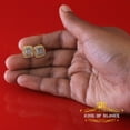thumbnail image 6 of King of Bling's Real 10K Yellow Gold Real Diamond 0.50CT Mens / Womens Square Stud Earrings, 6 of 12