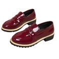 thumbnail image 5 of Wensltd Women Fashion Shoes Trendy Versatile Solid Color Retro Comfortable Mid Heel Loafers for Outdoor, 5 of 9