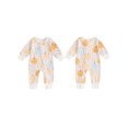 thumbnail image 2 of Elippeo Baby Girls Jumpsuit, Long Sleeve Crew Neck Flower/Pumpkin/Bow Print Zipper Closure Casual Romper Clothes 3 6 12 Months, 2 of 9