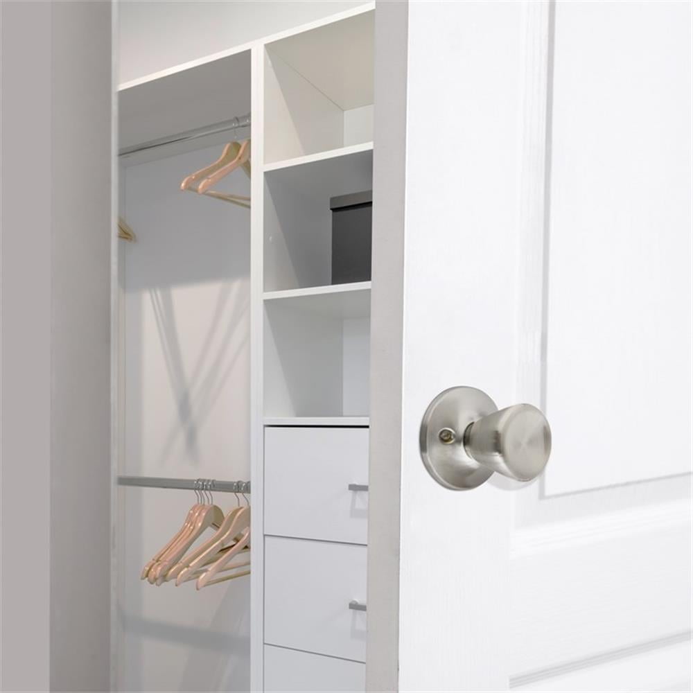 Bowery Hill Terrace Dummy Silver Brass Reversible Door Knob in Satin Nickel