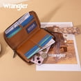 thumbnail image 4 of Wrangler Wristlet Western Wallet Boho Aztec Credit Card Holder for Women, Brown, 4 of 7
