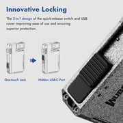 WUBEN G5 Rechargeable Flashlight, high Lumens LED Dual Light with RGB, Magnetic Base & Metal Clip, Multi-Function for Emergency, Work, Hiking & Camping(Ice-crack pattern)