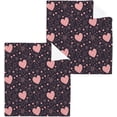 thumbnail image 3 of GZHJMY Valentine's Day Heart Cotton Washcloths Set of 6, 12"x12" Super Soft Absorbent Wash Cloths Bathroom Face Cloths Fingertip Towels for Gym Hotel and Spa, 3 of 7