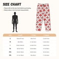 thumbnail image 3 of Disketp Amanita Red Mushroom Print Women's Comfy Pajama Pants Casual Drawstring Palazzo Lounge Wide Leg Pants, 3 of 6