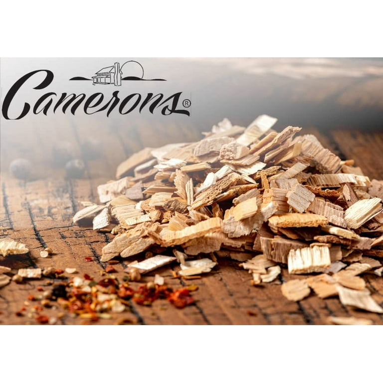  Camerons All Natural Hickory Wood Chips for Smoker -260 Cu.  In. Bag, Approx 2 Pounds- Kiln Dried Coarse Cut BBQ Grill Wood Chips for  Smoking Meats - Barbecue Smoker Accessories