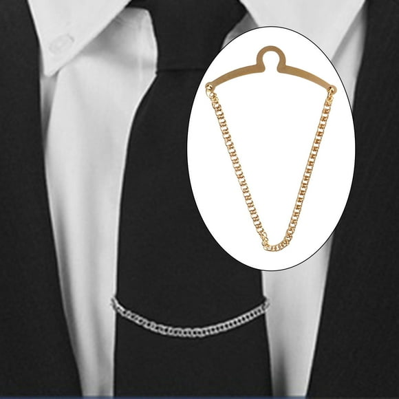 Men Tie Chain Herringb Necktie Tie Chain Classic Tie Clips for