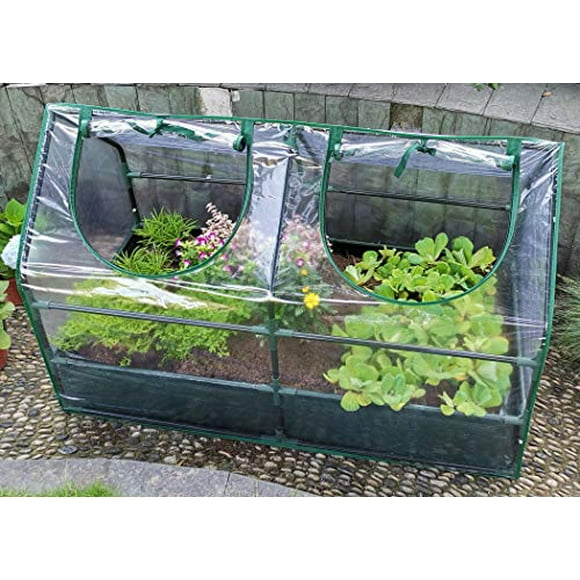 Zenport SH3212A+BTP Garden Raised Bed and Cold Frame Greenhouse Cloche for Easy Access Protected Gardening