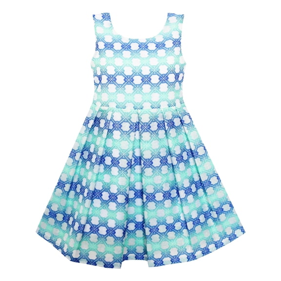 Girls Dress Plaid Checkered Striped Color Blocks 7