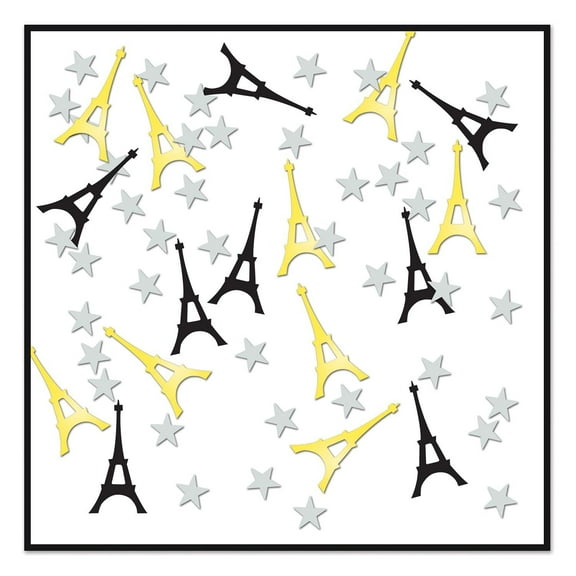 6 Pack Beistle Eiffel Tower Party Confetti (0.5 Oz/Pkg)