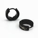 thumbnail image 5 of Pendientes Huggie Yuyangstore de aro de acero inoxidable negro para mujer, 5 of 8