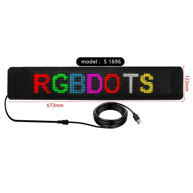 Mistaha Panneau d'Affichage à Écran LED Publicitaire RGB Pliable Défilement de Message Application Souple Flexible LED