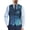 Blue Palm Tree Wave Print, variant on Woven Fabric Mens Suit Vest for Formal Tuxedo Party, Sleeveless Button Men's Formal Vest, Skull Bat