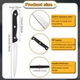 thumbnail image 2 of 100 Pcs 8.78 Inches Stainless Steel Steak Knives Set Pointed Tip Steak Knives Plastic Handle Kitchen Steak Knife for Restaurant Tableware Camping Wedding Party, Black, 2 of 7