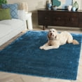 thumbnail image 3 of SAFAVIEH Penelope Braden Solid Shag Area Rug, Navy, 8' x 10', 3 of 8