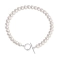 thumbnail image 1 of Collier Argenté pour Femmes Fête Banquet Mariage Randonnée Col Portable Perles Collier Os Ras du Cou Décoration Cadeau d'Anniversaire, 1 of 7