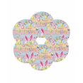 thumbnail image 7 of 15 Inch Round Placemats Set of 6, Colorful Easter Non Slip Heat Insulation PP Table Mats, Spring Watercolor Bunny Egg Flower Wood Grain Washable Place Mats for Kitchen Dining Party Table Decor, 7 of 7