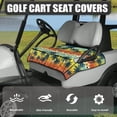 thumbnail image 3 of Whosucclay Palm Trees at Sunset Elastic Golf Cart Seat Protector, Multi-Pockets Portable Design Golf Cart Seat Cover for Club Car Yamaha EZGO, 52.36" x 32.28", 3 of 7