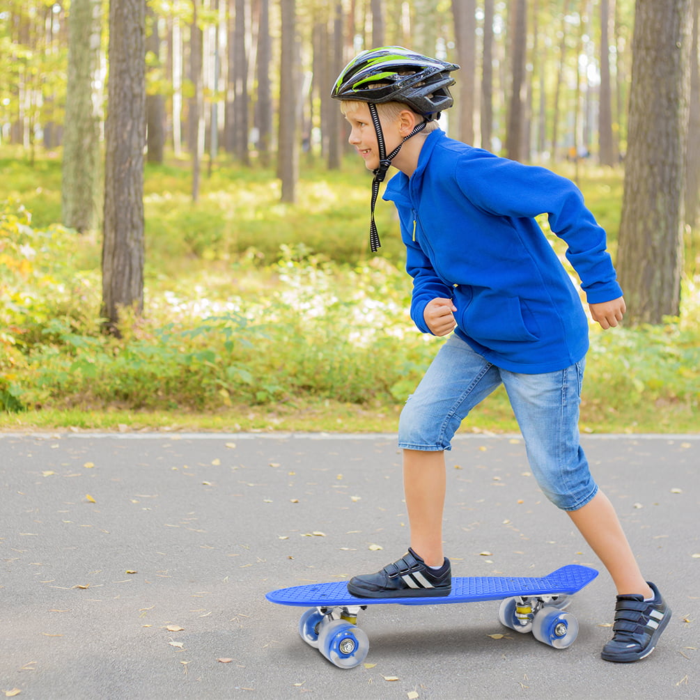 22"Mini Skateboard Standard Complete Skateboards LED Cruiser Girls Boys Kids Hot 