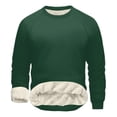 thumbnail image 6 of Mens Crew Neck Sweatshirt Basic Winter Fleece Pullover Warm Cozy Casual Sweat Shirts for Work and Outdoor Wear 2026 Dark Green M, 6 of 6