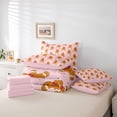 thumbnail image 6 of Manfei Glod Snowflake 7pcs Bedding Comforter Set,Happy Christmas Queen Bedding Sets,Brown Gingerbread Man Queen Sheet Sets For Teens,Ultra Soft Home Decor Reversible, 6 of 8