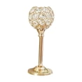 thumbnail image 2 of Handmade Crystal Metal Table Candlestick, Hollow Decorative Candlestick Ornament, Candle Holder Centerpiece for Home Office Dining, Elegant Tabletop Decor, Stylish Candlelight Accent, 2 of 6