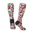 thumbnail image 4 of Daiia Sports Socks Easter Eggs Printed Novelty Crew Socks for Men Women Knee High Socks Cotton Socks Soft & Breathable Support Unisex Socks, 4 of 9