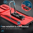 thumbnail image 3 of Funda para GANGXUN iPhone SE 2020/2022 - Soporte metálico, Función magnética, Rojo, 3 of 6