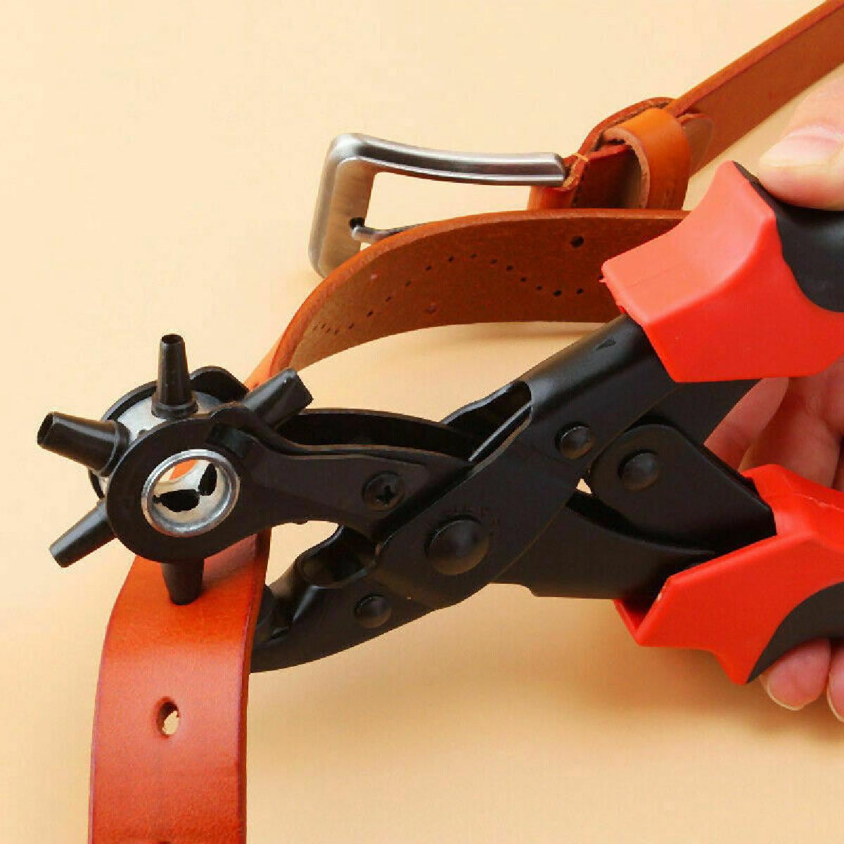 1 Set Steel Rivets Eyelets Belt Leather Hole Puncher Pliers Press Grommets Round Flat Oval