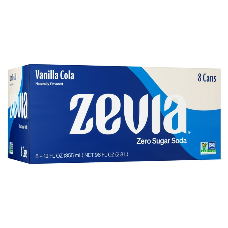 Zevia Zero Sugar, 0 Calorie Vanilla Cola Soda Pop, 12 fl oz