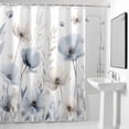 thumbnail image 4 of Vintage Floral Fabric Shower Curtain Watercolor Flowers Washable Shower Curtains for Bathroom, Waterproof Bath Curtain with Hooks Home Decor 36x72in, 4 of 8