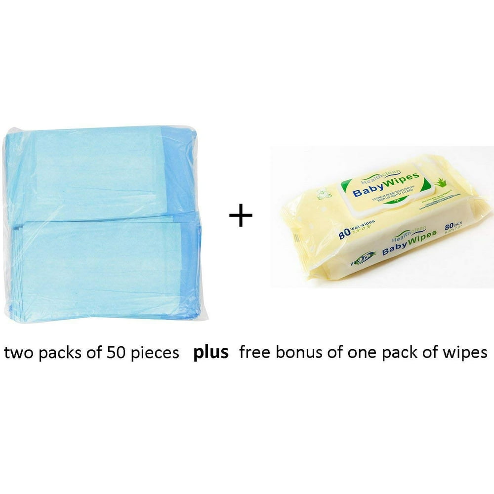 Healthline Blue Chucks Pads, Chux Disposable Underpads 23x36