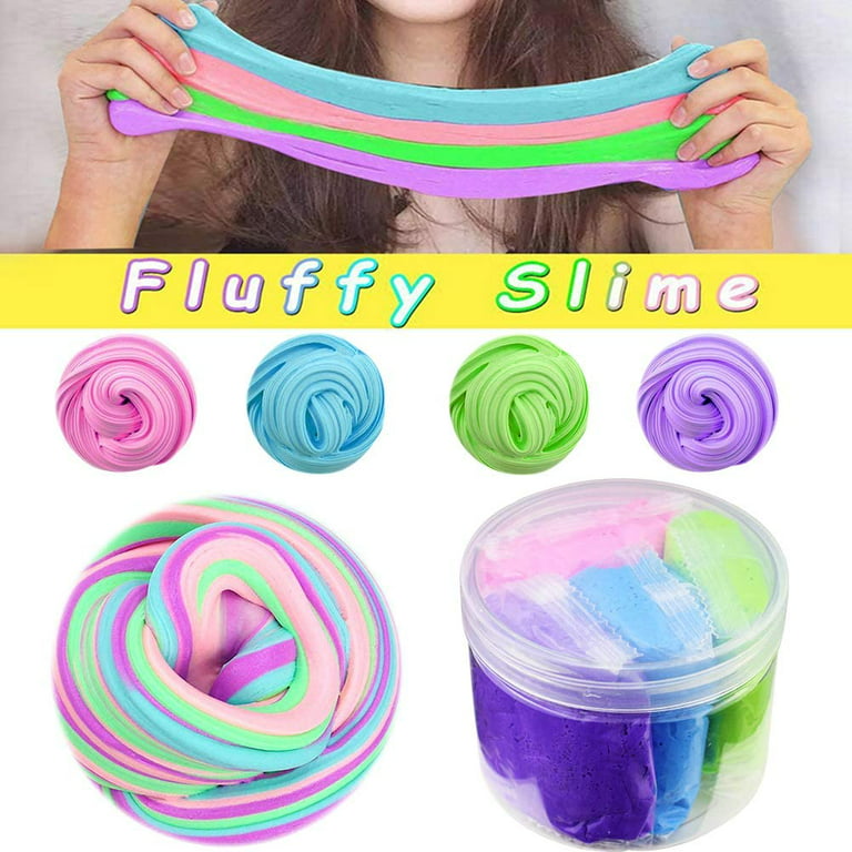 Relax Safe Kid Easy Sensory Fluffy Glitter Glue Floam Slime Clay