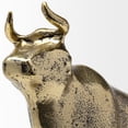 thumbnail image 4 of Gold Cast Aluminum Bull Sculpture, 4 of 5