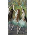 thumbnail image 2 of Degas, Edgar 19x32 White Modern Wood Framed Museum Art Print Titled - Green Dancers, 2 of 4