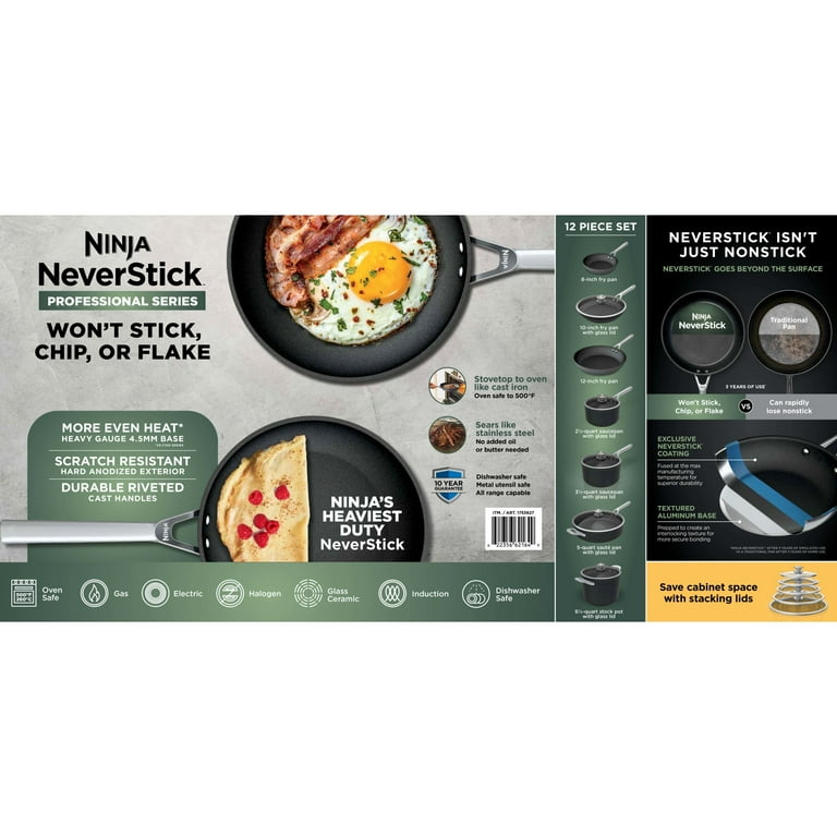 Ninja NeverStick Professional Hard-Anodized 12-Piece Cookware Set