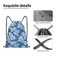 thumbnail image 4 of Disketp Leaves And Flowers Drawstring Backpack Drawstring Gym Bags Draw String Bags for Sports, Gym, Travel, Swimming, Beach-Medium, 4 of 6