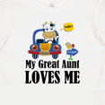 thumbnail image 4 of Inktastic Farmer Cow My Great Aunt Loves Me Boys or Girls Baby T-Shirt, 4 of 5