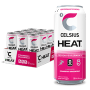 CELSIUS HEAT Performance Energy Drink 16 Fl Oz, Strawberry Dragonfruit (Pack of 12)
