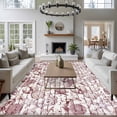 thumbnail image 4 of Area Rug 60×96in, Summer Ocean Red Starfish Shell Floor Carpet Living Room Rug, Vintage Marine Life Non-Slip Welcome Mat Indoor Rugs for Bedroom Dining Room, 4 of 9