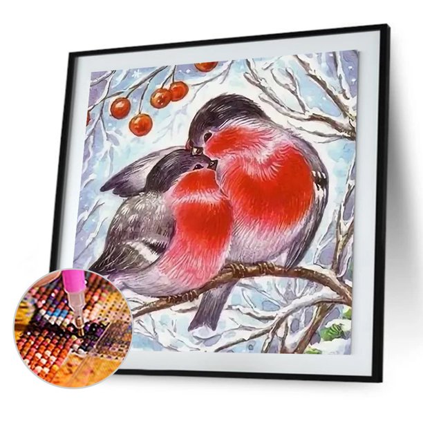 Cuadros Decorativos Kit de pintura de diamante 5D, mosaico de taladro redondo completo de pájaro de rama DIY (NH1435) Sywqhk Nuevos Originales