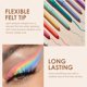 thumbnail image 4 of Juego de delineadores de ojos mate de 12 colores, delineador de ojos en gel de larga duración, suave, resistente al agua y a las manchas con colores neón del arco iris, 4 of 4