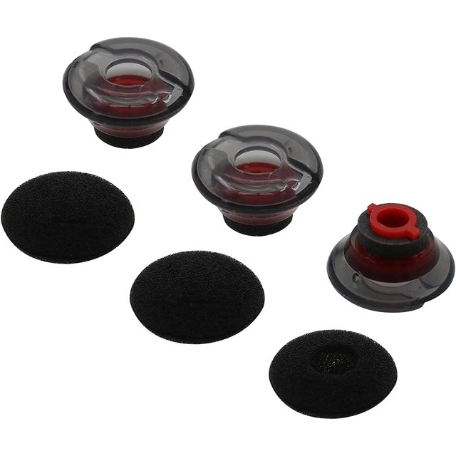 LAICAIW Eartips Compatible with Plantronics Voyager 5200, S/M/L 3 Pcs Soft Gel Ear Tips & 3 Pcs Foam Cover Tips, Compatible with Plantronics Voyager 5200 (Red/M)