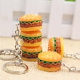 thumbnail image 2 of 6PCS Mini hamburguesa llavero comida simulada llavero resina hamburguesa llavero colgante para amigos familia (naranja), 2 of 5
