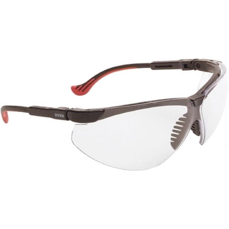 Uvex by Honeywell Genesis XC Safety Glasses, Black Frame with Clear Lens & Hydroshield Anti-Fog Coating (S3300HS)