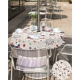 thumbnail image 5 of 4th of July Outdoor Tablecloth with Umbrella Hole and Zipper Patriotic Stars Butterfly Round Tablecloths 60 Inch Waterproof Table Cloths Fireworks Vintage Patio Table Cover for Independence Day Party, 5 of 6