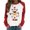 Red, variant on Fesfesfes Women's Raglan Sweatshirt Christmas Printed Long Sleeve Shirts Lightweight Round Neck Casual Tops Under $10