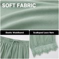 thumbnail image 6 of Wrongduck Women's Lace Trim Wide Leg Pants, Cropped Palazzo Trousers with Drawstring Elastic Waist and Pockets, Lightweight Summer Casual Lounge Pants, 6 of 7