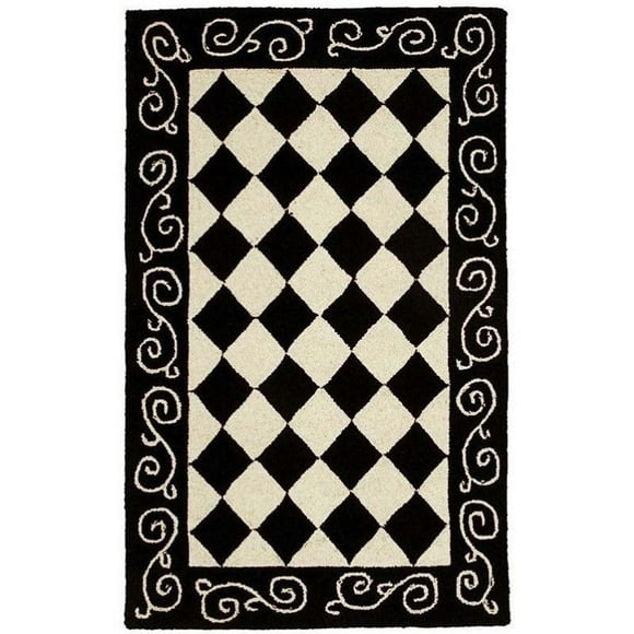 Safavieh Chelsea Runner Rug in Black / Ivory
